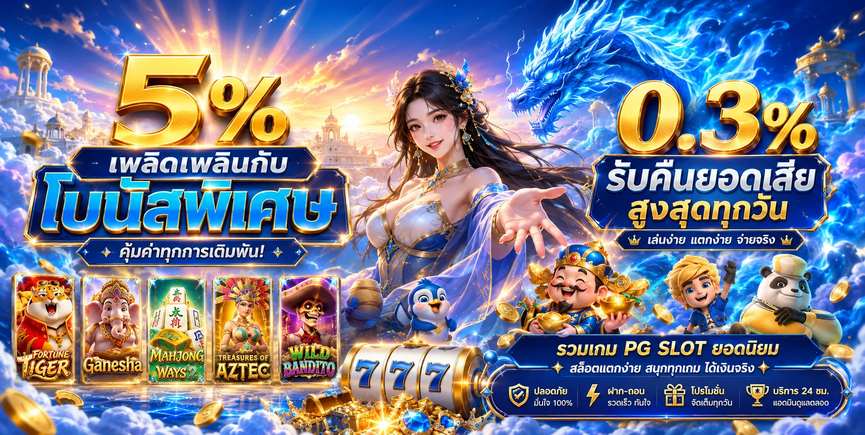 รวมเกม PG Slot ยอดนิยมบน PGFANS888 สล็อตแตกง่าย